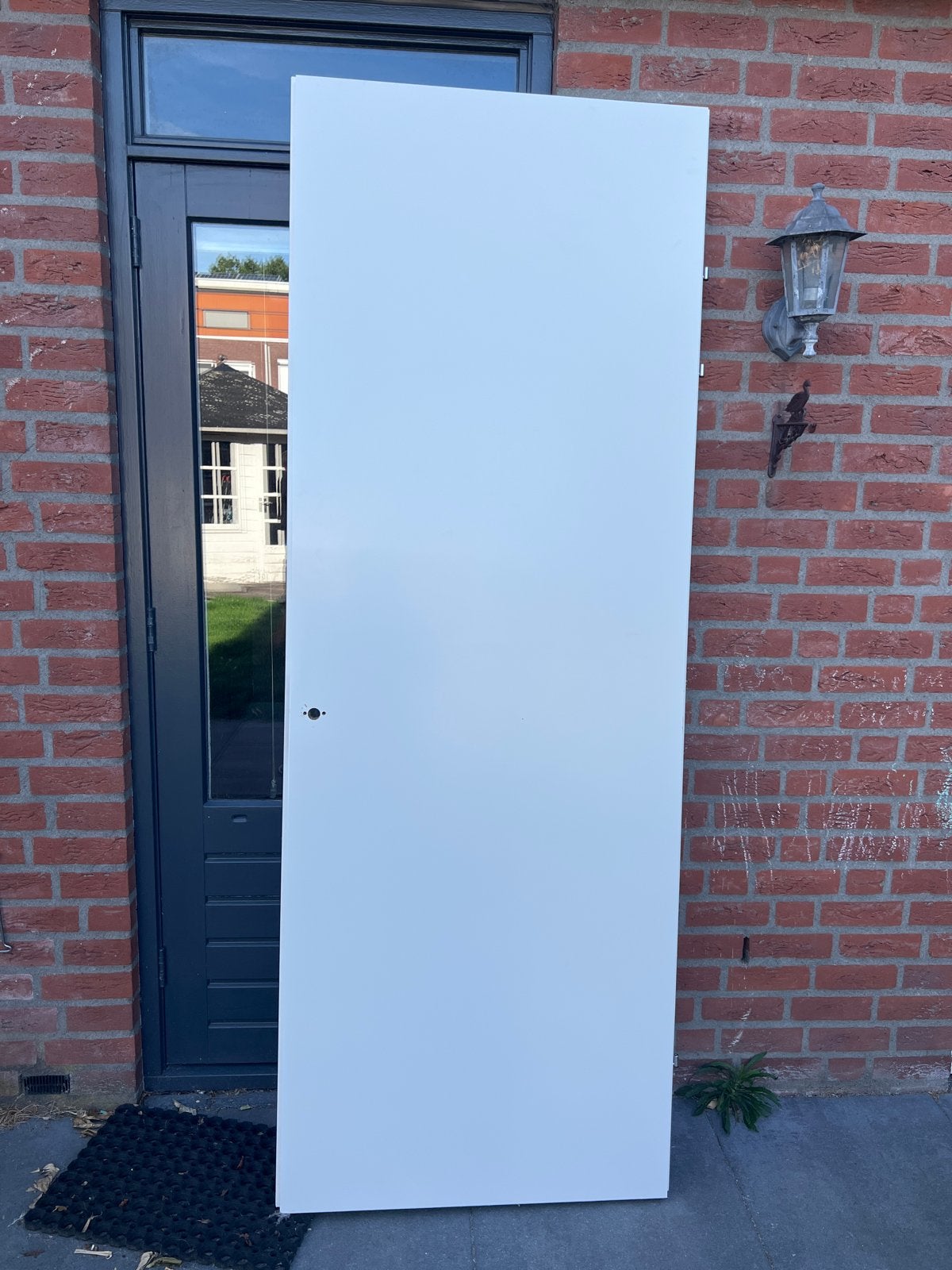 Nieuwe binnendeur met kozijn en bovenlicht! Linksdraaiend, Doe-het-zelf en Verbouw, Deuren en Horren, Ophalen, 80 tot 100 cm, 215 cm of meer