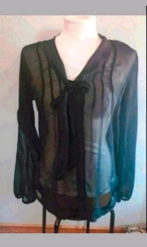 Pescara zwart blouse, Kleding | Dames, Ophalen of Verzenden, Zo goed als nieuw, Maat 38/40 (M), Zwart