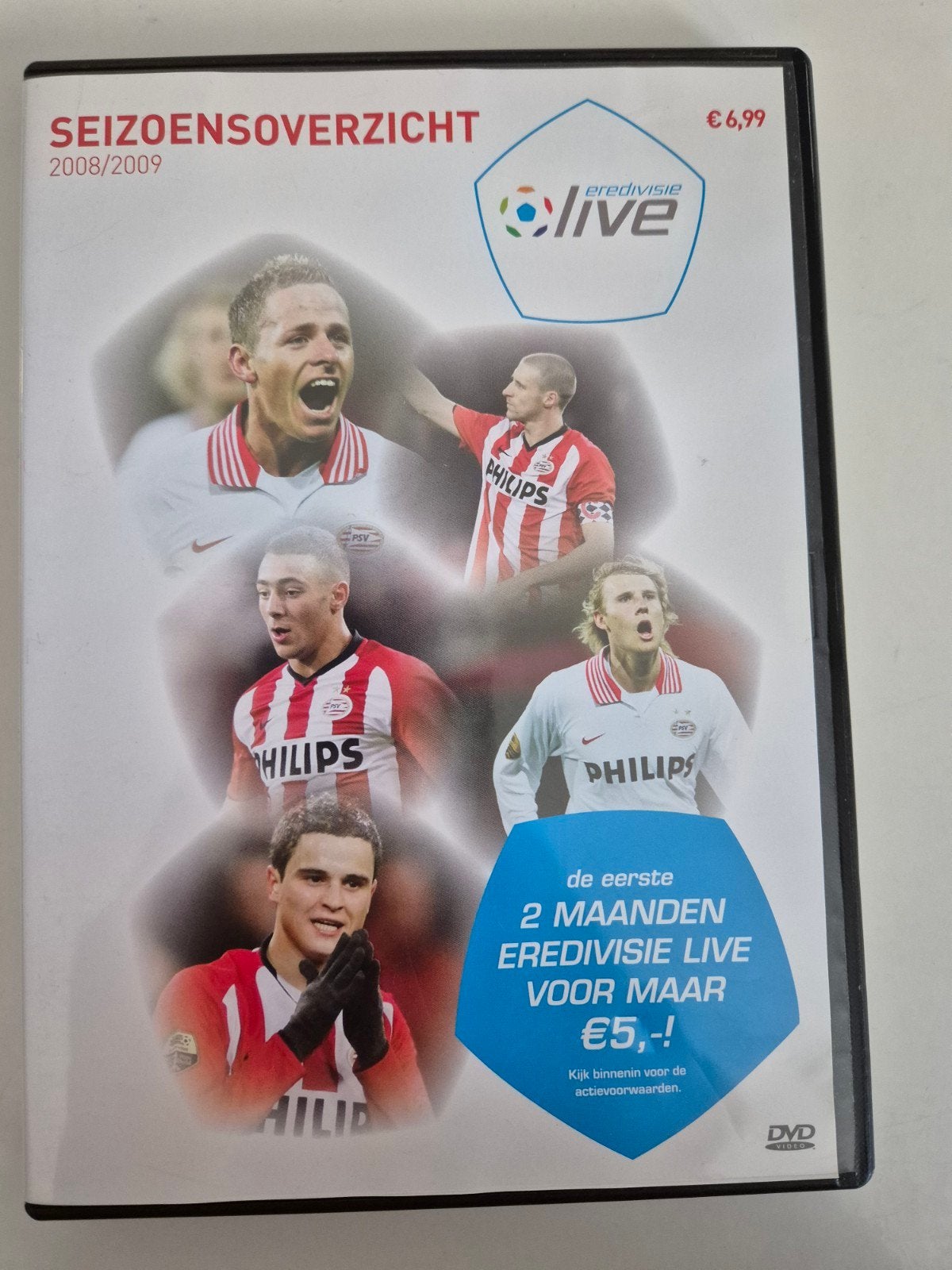 PSV Seizoensoverzicht Eredivisie 2008/2009 DVD, Alle leeftijden, Inclusief doosje, Voetbal, Zo goed als nieuw