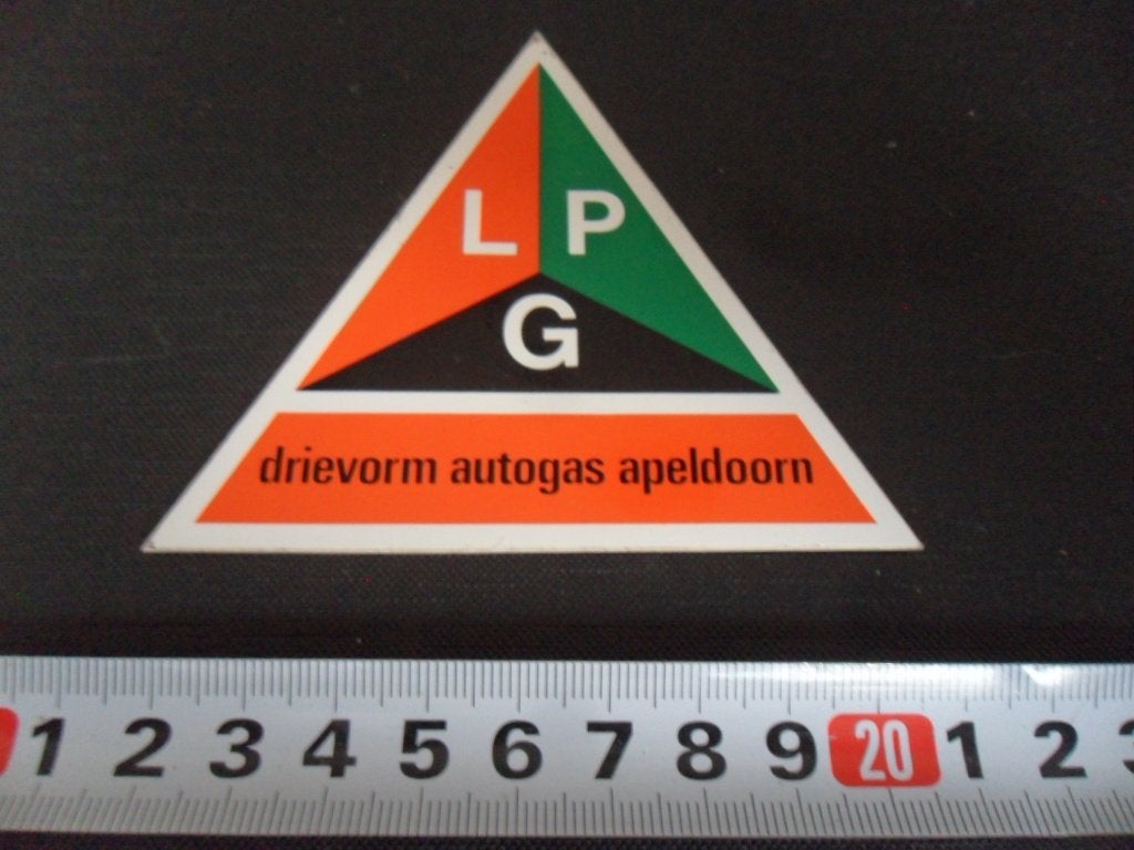 sticker LPG drievorm autogas Apeldoorn, Verzamelen, Stickers, Ophalen of Verzenden, Zo goed als nieuw