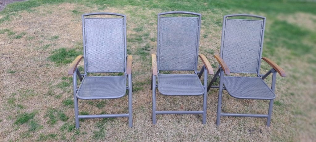 Tuinstoelen., Tuin en Terras, Ophalen, Gebruikt, Metaal, Inklapbaar