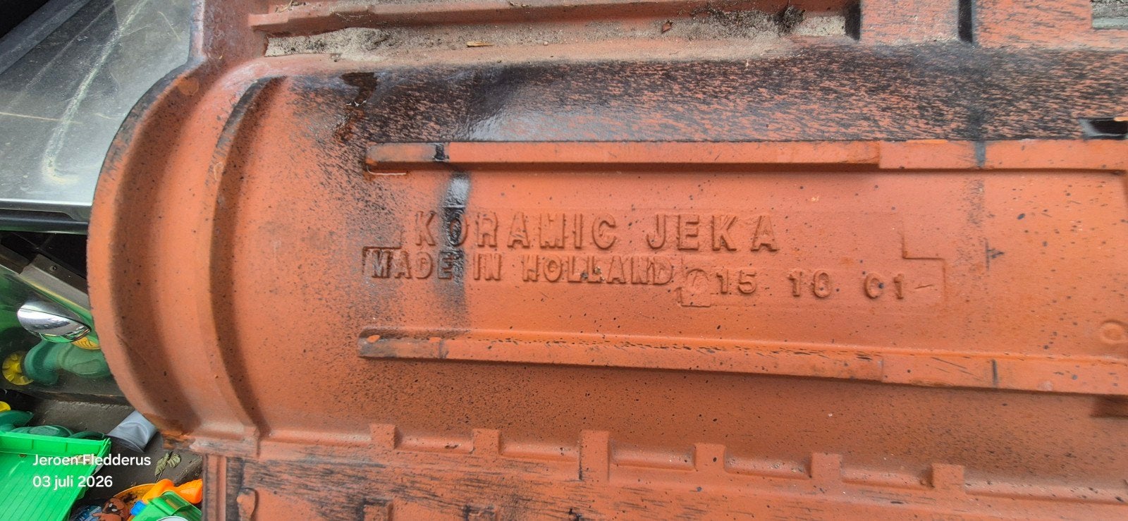 Zwarte dakpannen van Koramic Jeka - Made in Holland, Doe-het-zelf en Verbouw, Ophalen, Steen of Klei, 15 m² of meer, Dakpannen