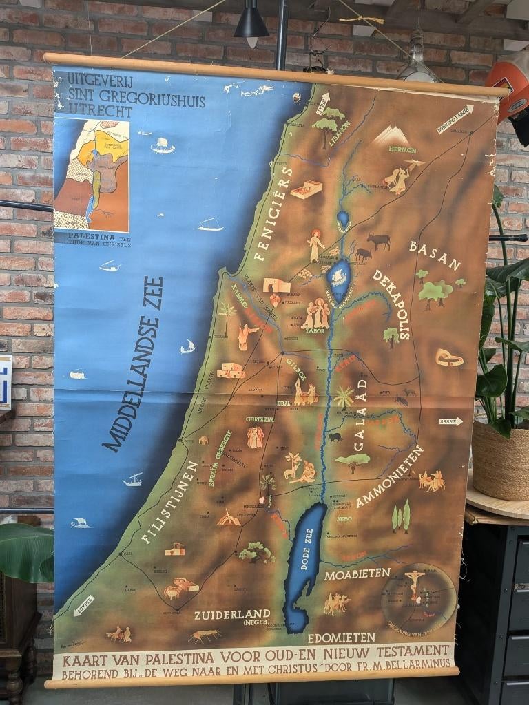Vintage schoolkaarten / landkaarten, Ophalen of Verzenden, Aardrijkskunde