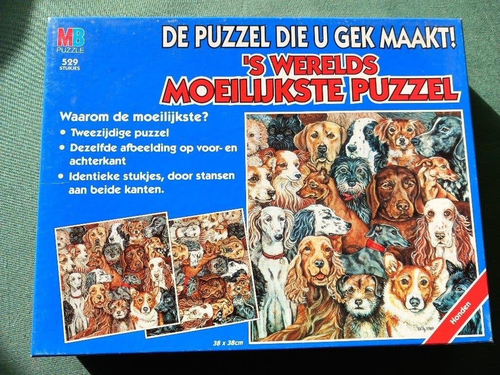 De puzzel die u gek maakt, tweezijdig honden., Ophalen of Verzenden, Meer dan 50 stukjes, Zo goed als nieuw