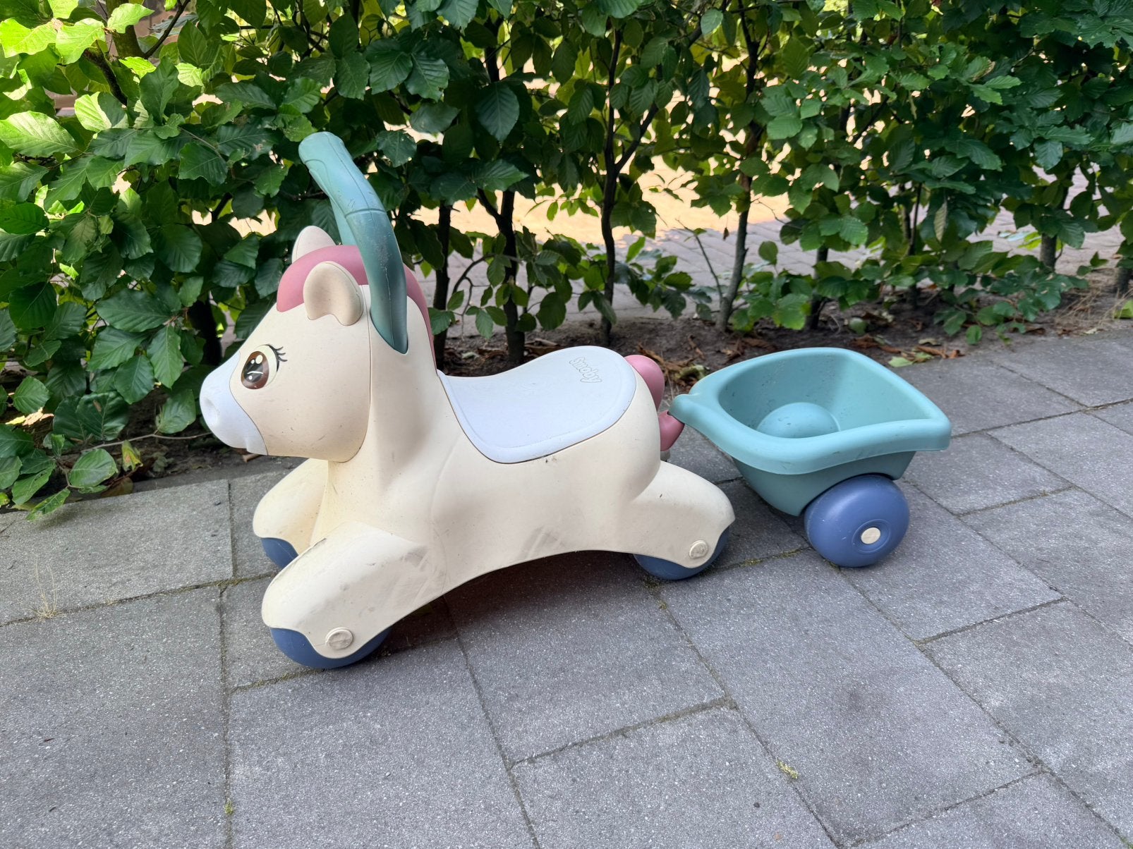 Smoby Little Smoby Loopwagen Pony Ride-On l, Ophalen, Zo goed als nieuw