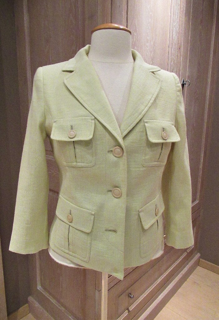 InWear lichtgeel jasje / blazer met visgraatmotief, mt 36, Verzenden, Geel, Nieuw, Jasje