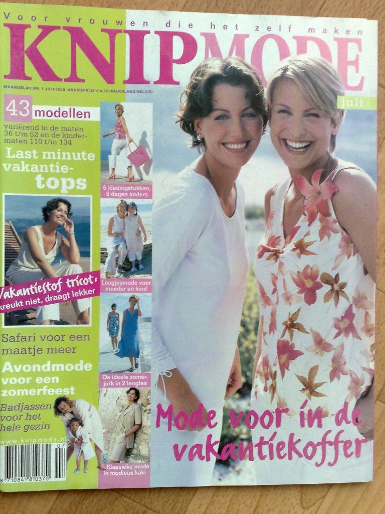 Knipmode juli nr. 7 / 2002, Hobby en Vrije tijd, Verzenden, Vrouw, Knipmode