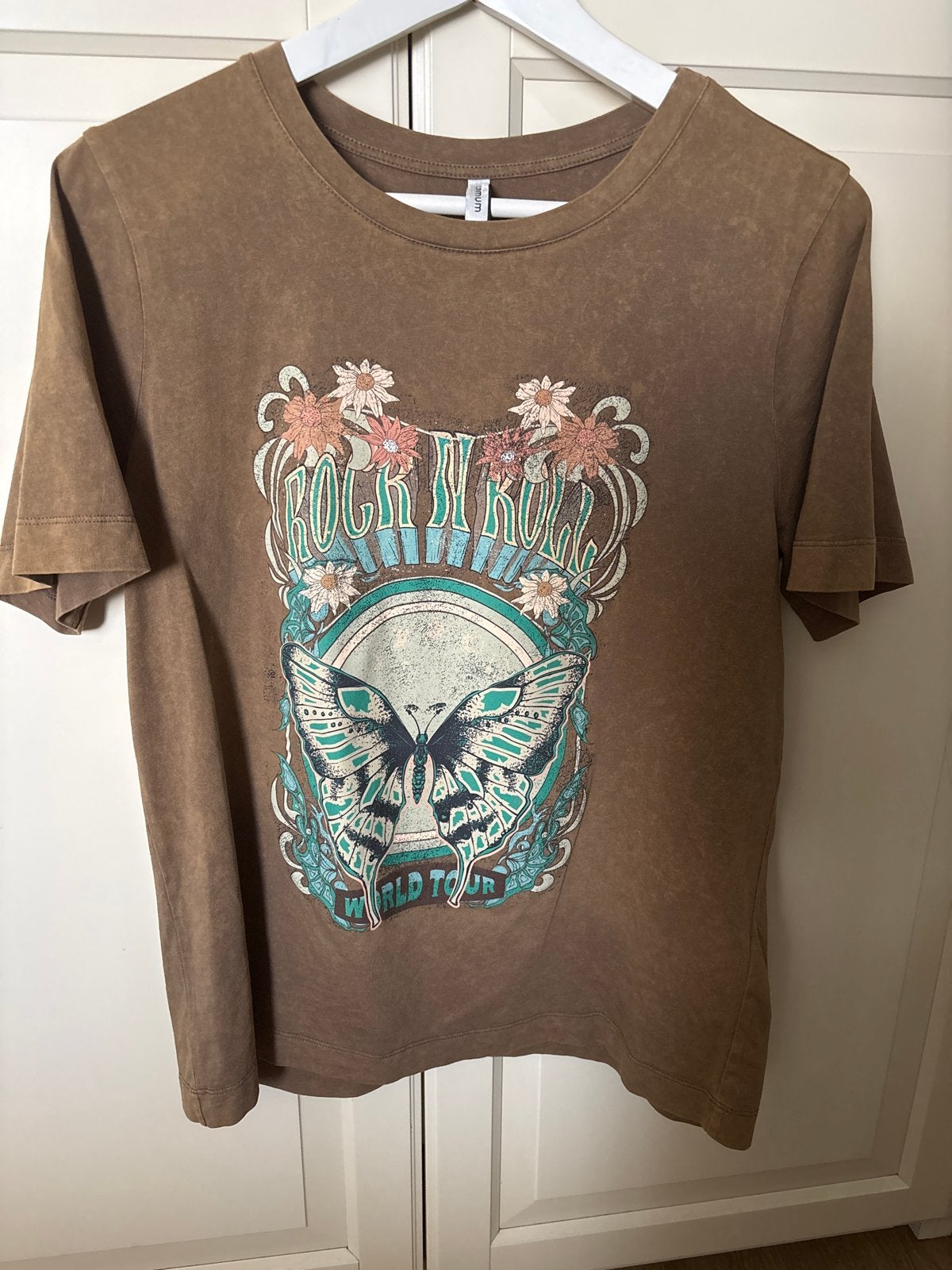 Summum Rock 'n Roll T-shirt met vlinderprint, Bruin, Verzenden, Zo goed als nieuw, Korte mouw