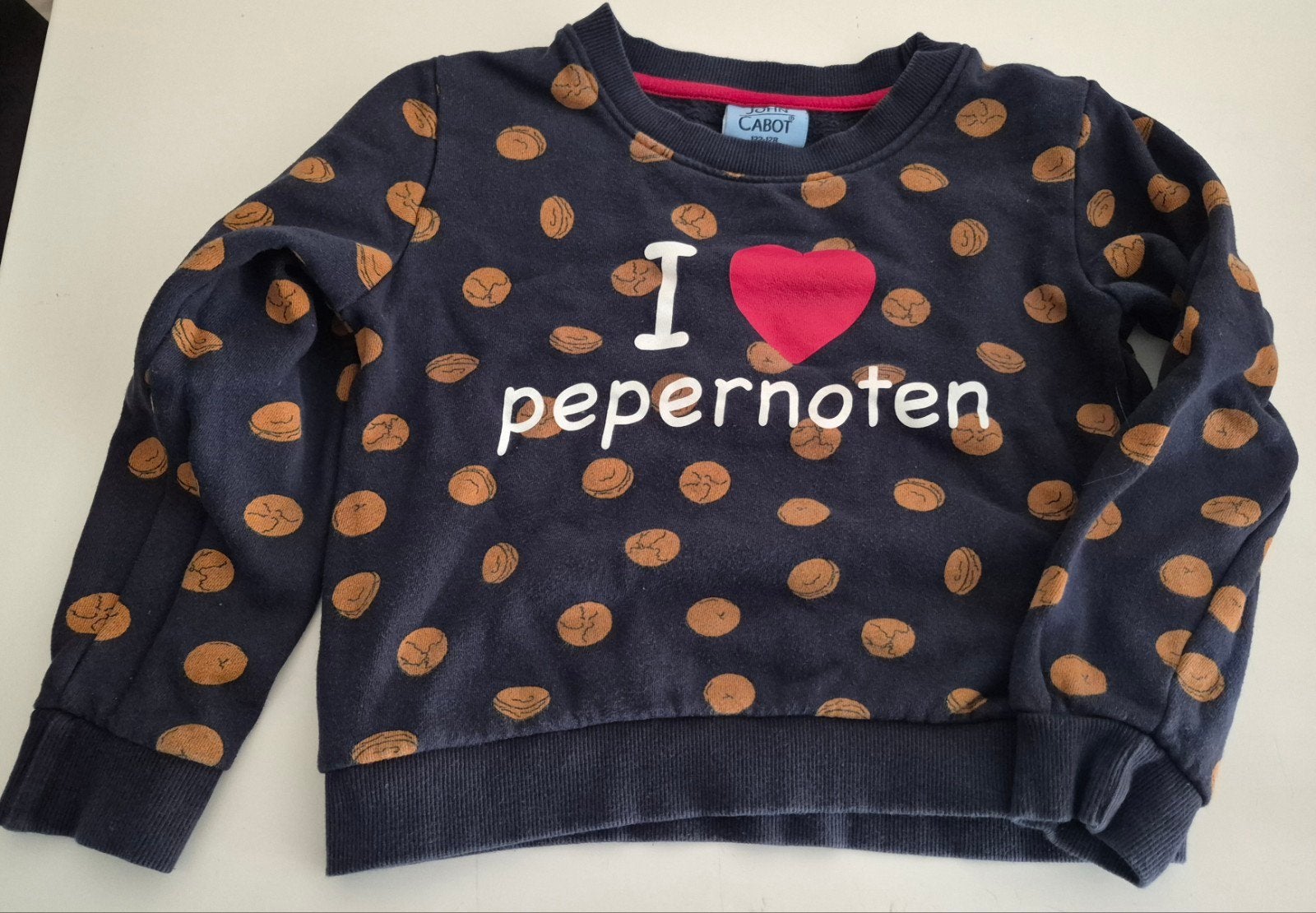 John Cabot "I love pepernoten" trui, Ophalen of Verzenden, Gebruikt, Jongen of Meisje, Trui of Vest