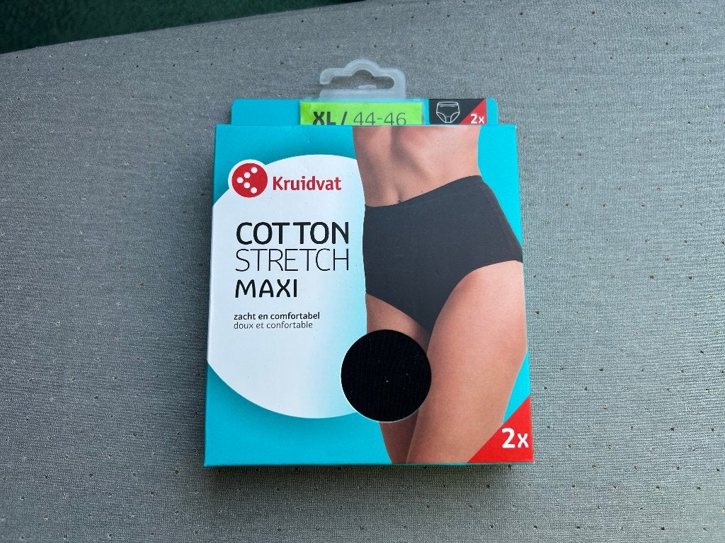 Cotton Stretch Maxi damesslips zwart NIEUW, Ophalen of Verzenden, Zwart, Slip