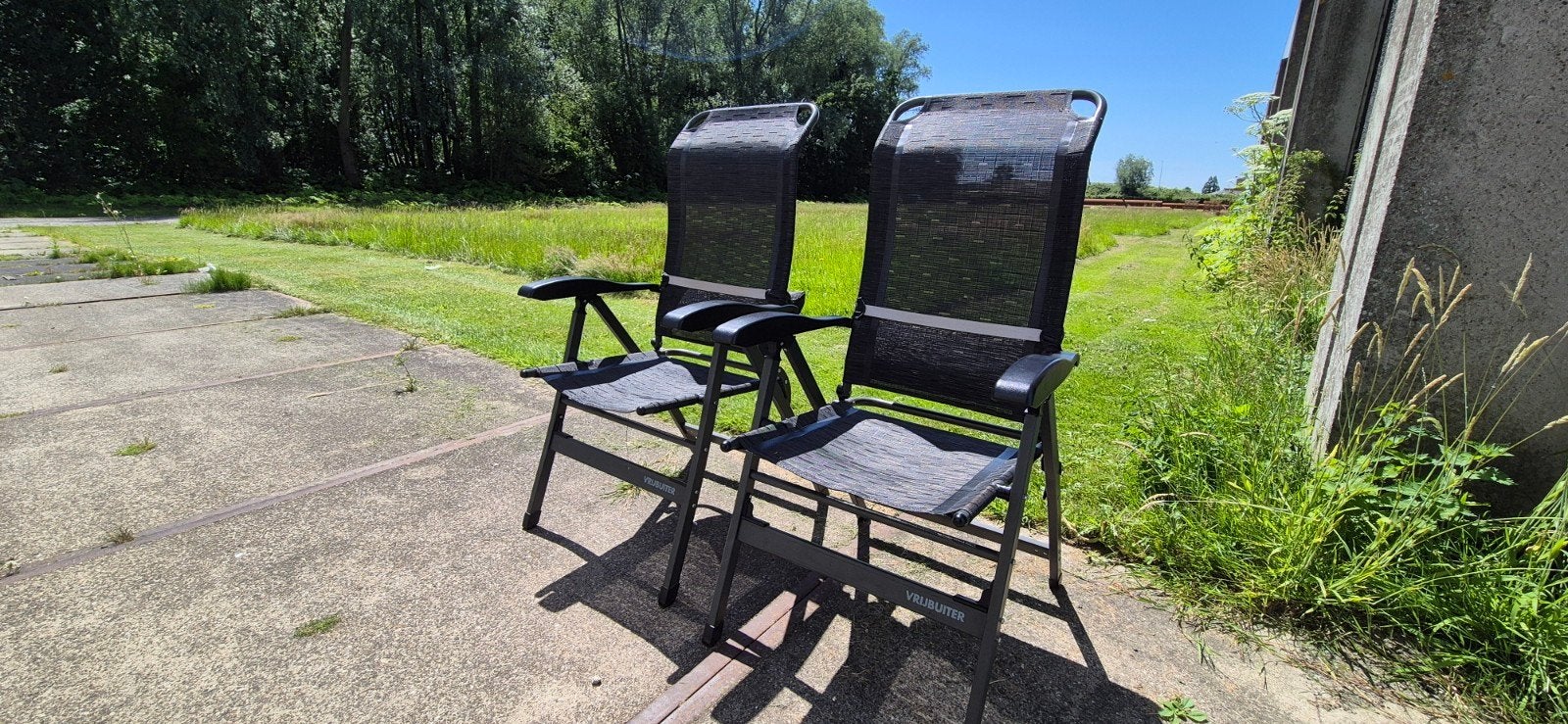 Twee campingstoelen Vrijbuiter, Caravans en Kamperen, Kampeermeubelen, Ophalen of Verzenden, Gebruikt, Campingstoel