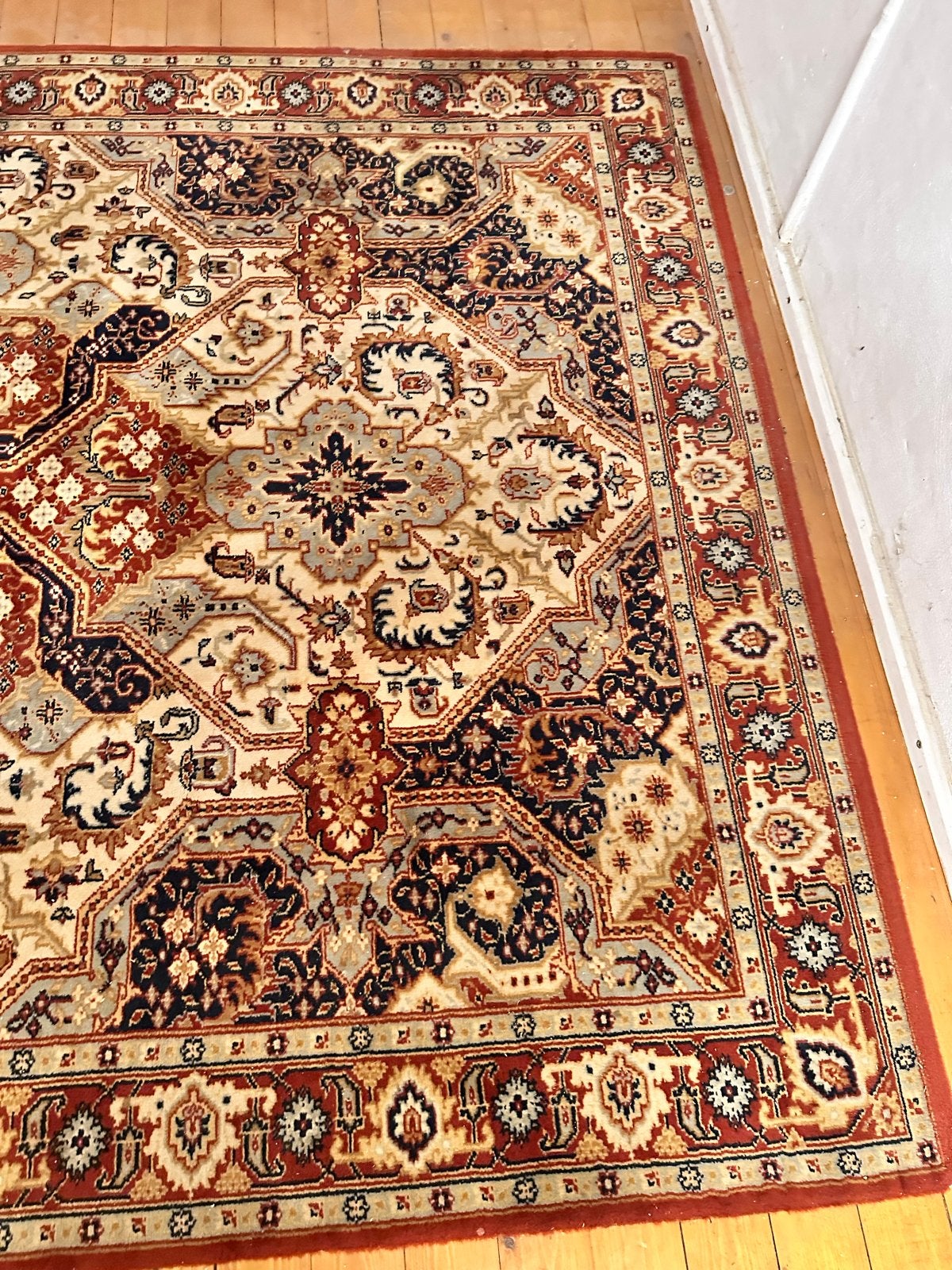 Prachtig Perzisch tapijt met klassiek patroon, 100 tot 150 cm, Beige, 200 cm of meer, Ophalen of Verzenden