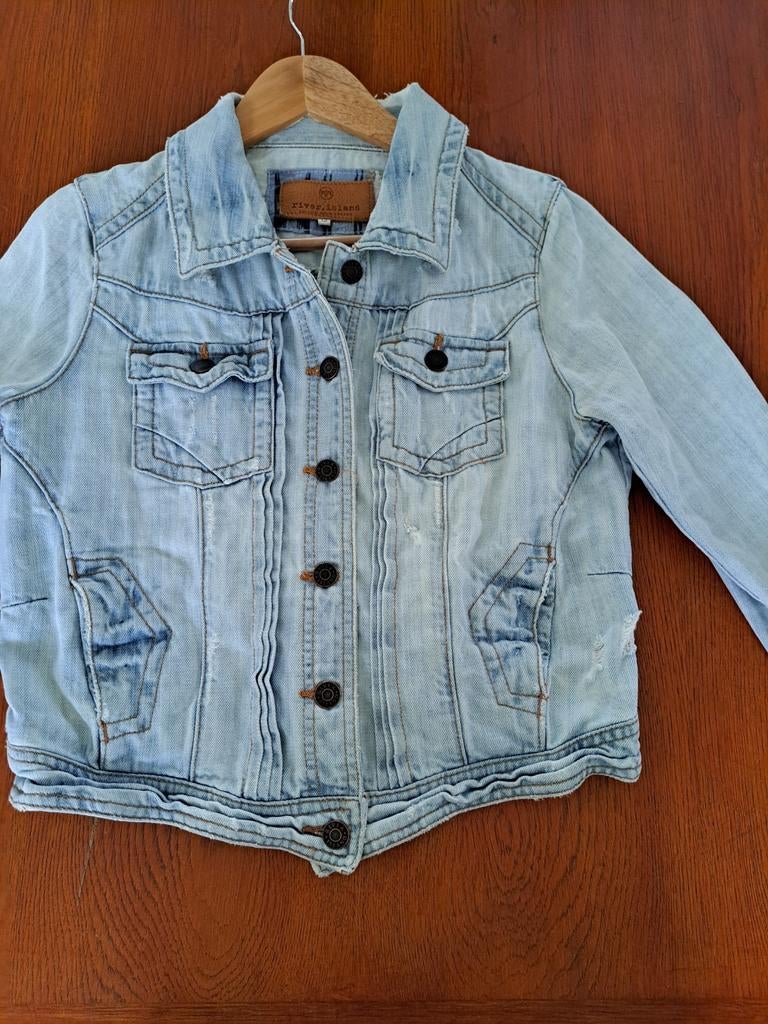 River Island spijkerjas maat L, Blauw, River Island, Maat 42/44 (L), Ophalen of Verzenden
