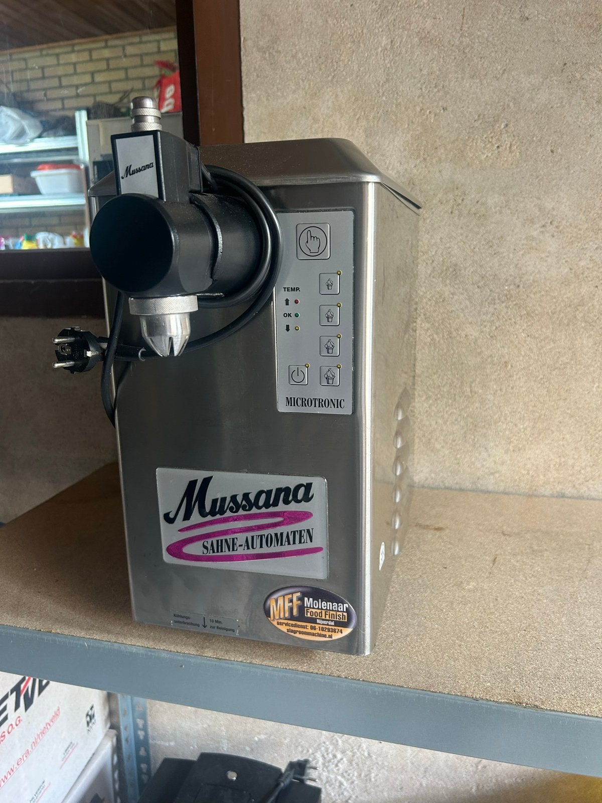 Mussana Sahne-Automaten Slagroommachine, Ophalen of Verzenden, Gebruikt, Overige typen