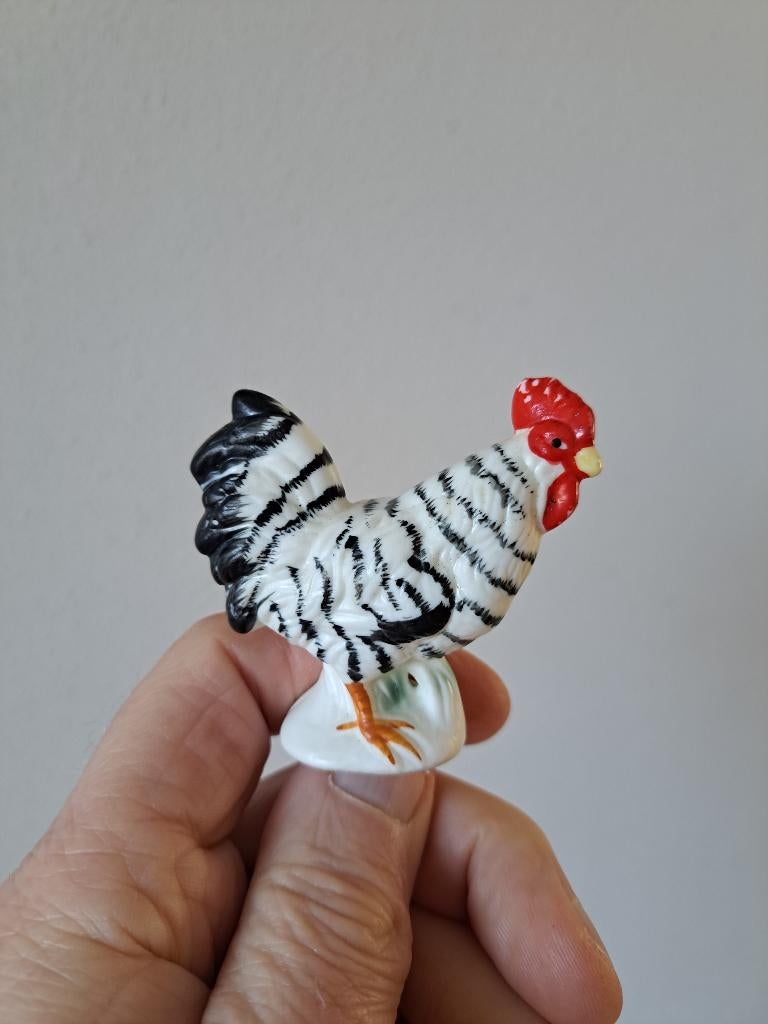 Haan van Bona China Japan porselein, 6x2.5x5.5cm, Ophalen of Verzenden, Zo goed als nieuw, Wild dier, Beeldje of Figuurtje