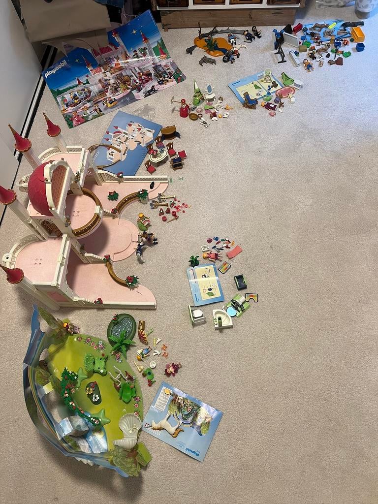 Playmobil sets: kasteel, tuin, badkamer, babykamer en manege, Ophalen of Verzenden, Gebruikt, Los playmobil