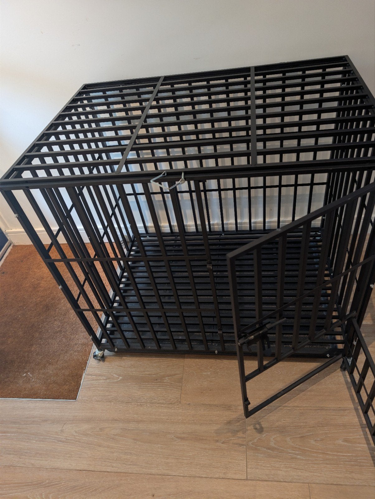 Stalen XL bench met stoere, dikke tralies 107x75x94, Ophalen of Verzenden, 75 tot 110 cm, 65 tot 100 cm