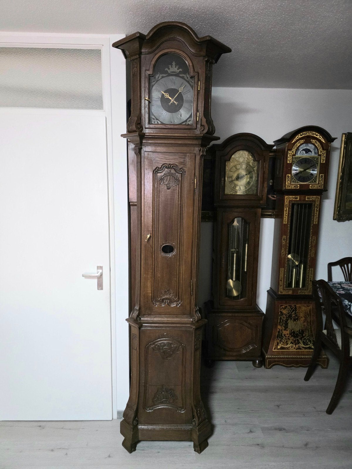 Antieke Eiken Staande Klok - Klassiek Design, Ophalen