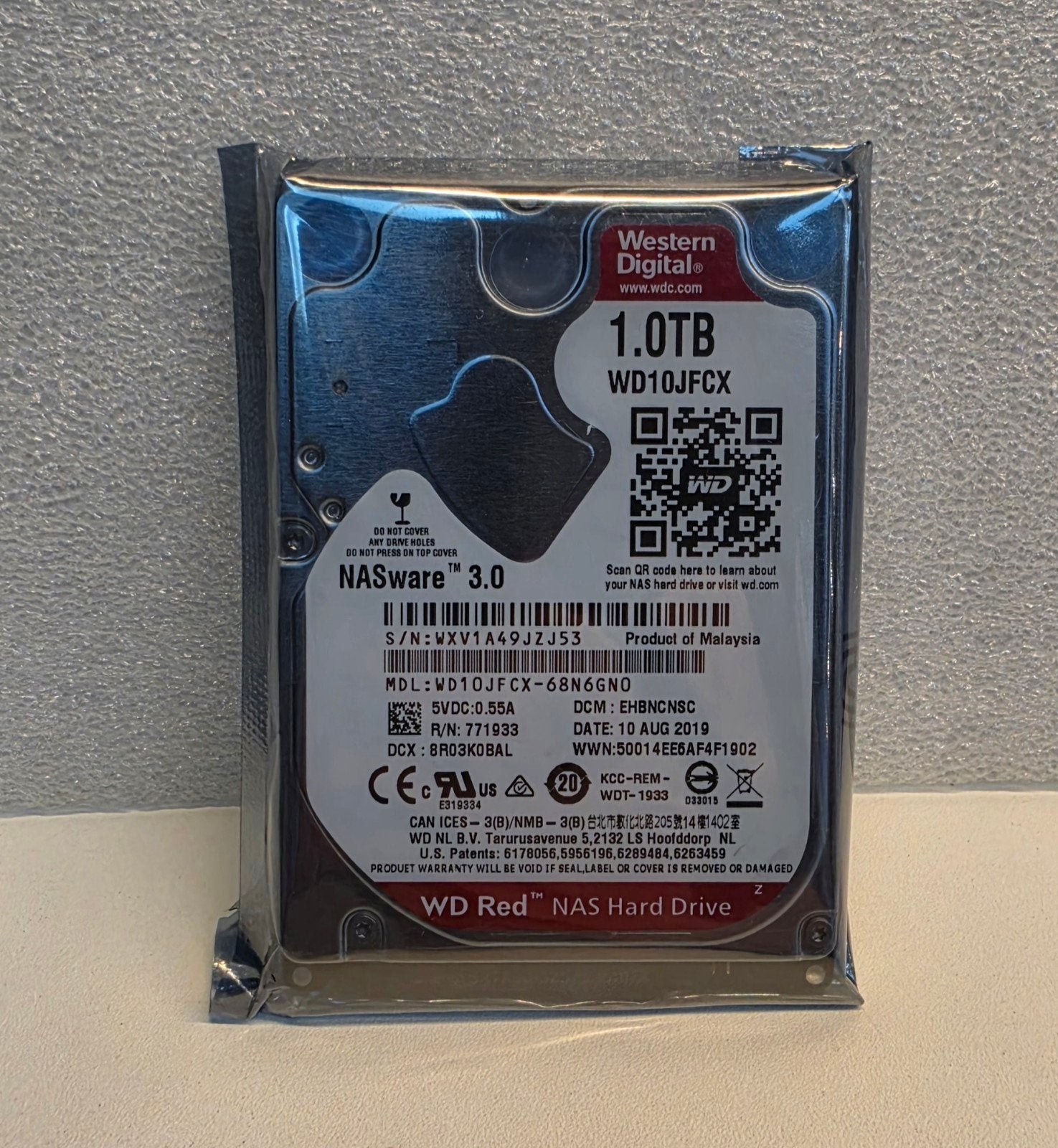 Western Digital Red NAS Hard Drive 1TB WD10JFCX Nieuw, Intern, Nieuw, 1TB, Desktop