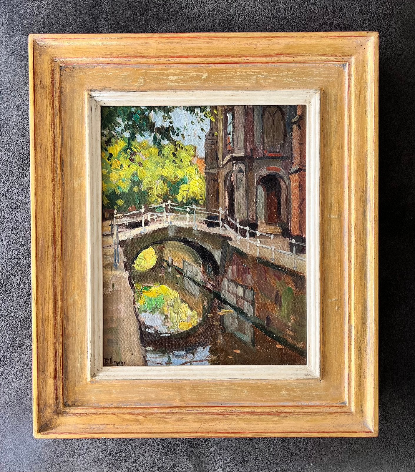 Ben Viegers, ‘Stadspoort Delft’ zeer fraai schilderij, Antiek en Kunst, Ophalen