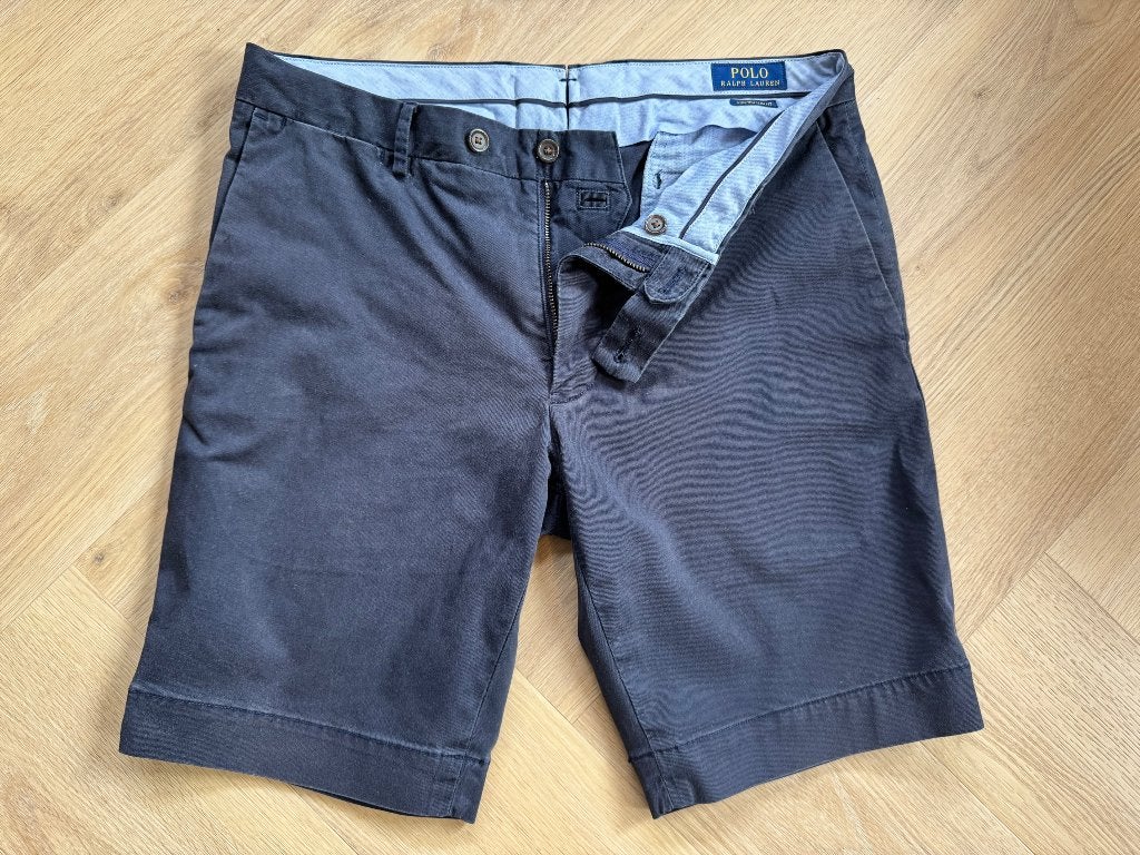 Ralph Lauren stretch slim fit Chino short, maat 32, Blauw, Ralph Lauren, Overige maten, Ophalen of Verzenden