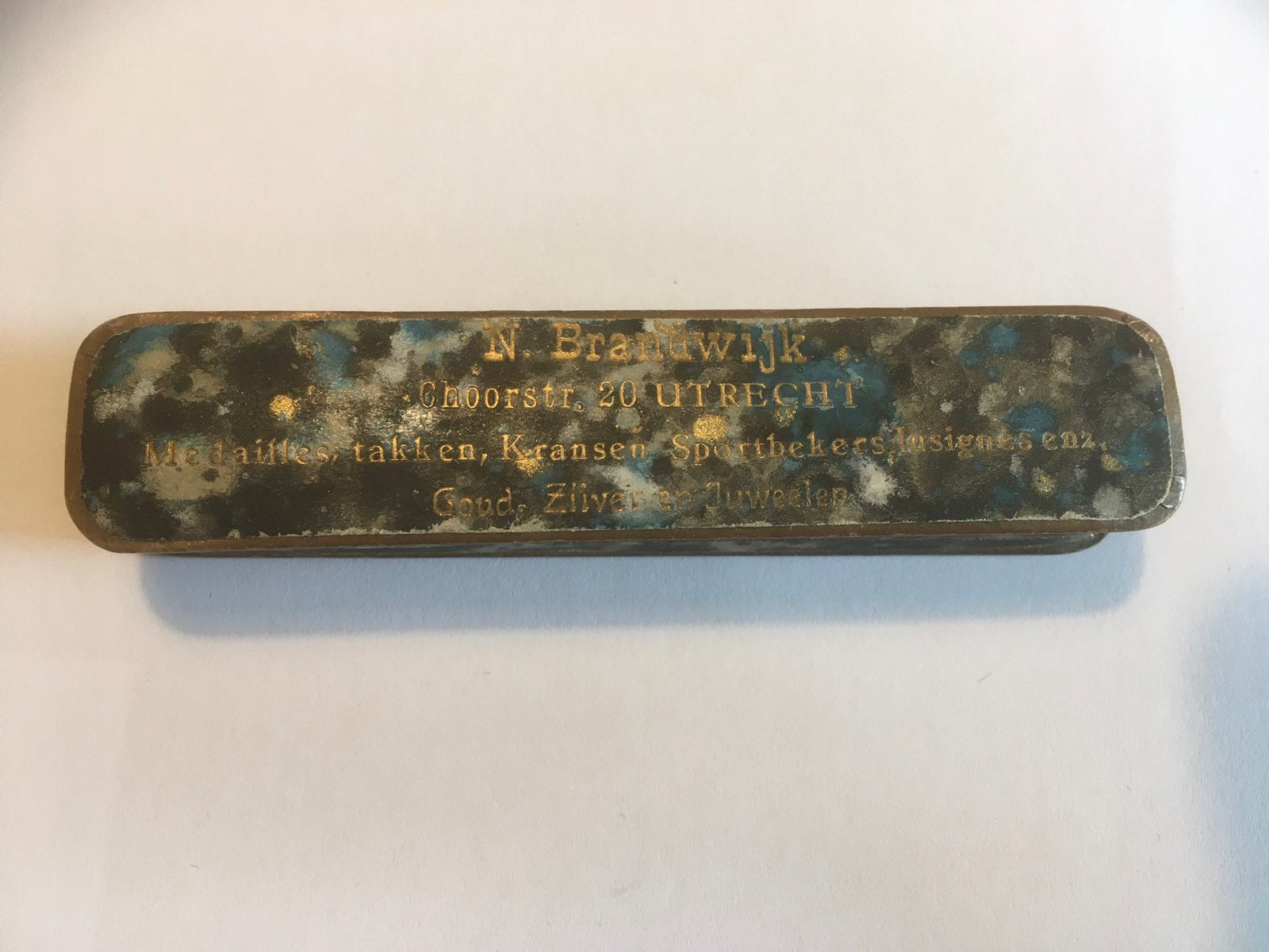 Antiek Juweliers Doosje Brandwijk Utrecht ( in Hilversum ), Sieraden, Tassen en Uiterlijk, Antieke sieraden, Ophalen of Verzenden