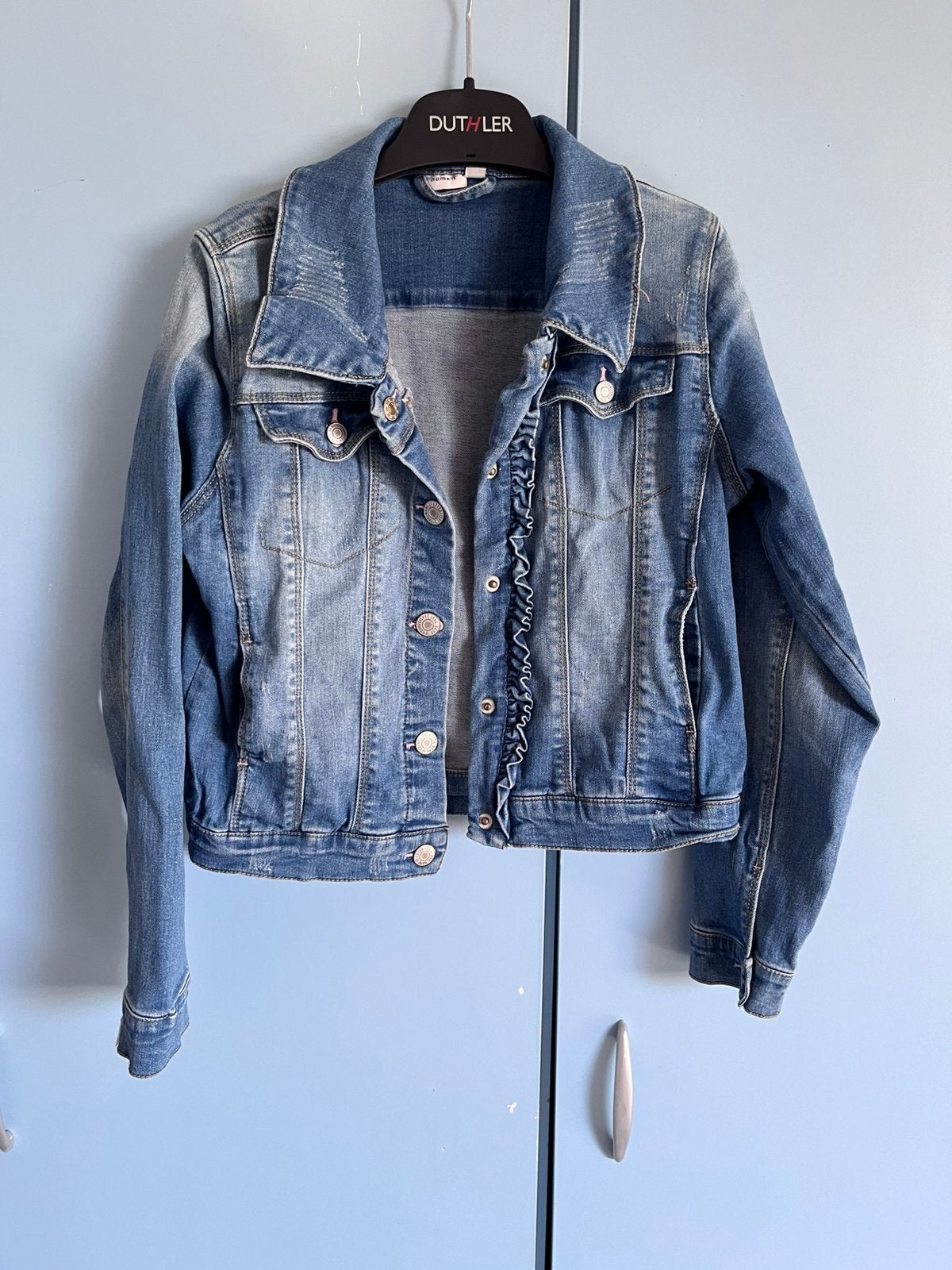 Spijkerjas jeansjack maat 140 name it, Kinderen en Baby's, Ophalen of Verzenden, Zo goed als nieuw, Meisje, Jas