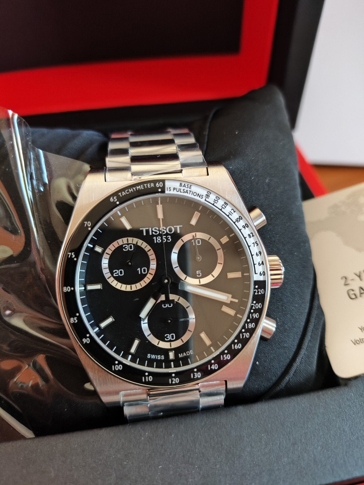 Tissot pr516 chrono 40mm nieuw ongedragen compleet, Staal, Staal, Polshorloge, Nieuw