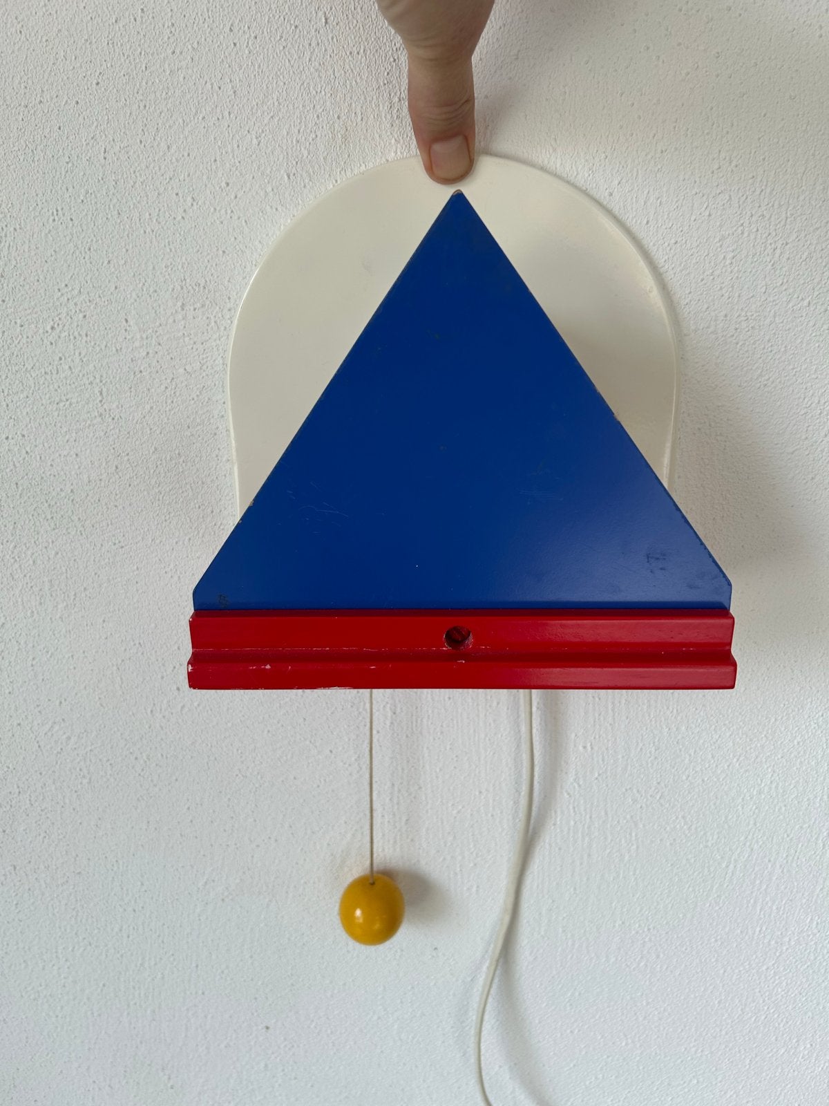 Vintage Wandlamp Memphis Stijl - Rood, Blauw, Wit, Kunststof, Gebruikt, Meerkleurig, Ophalen of Verzenden
