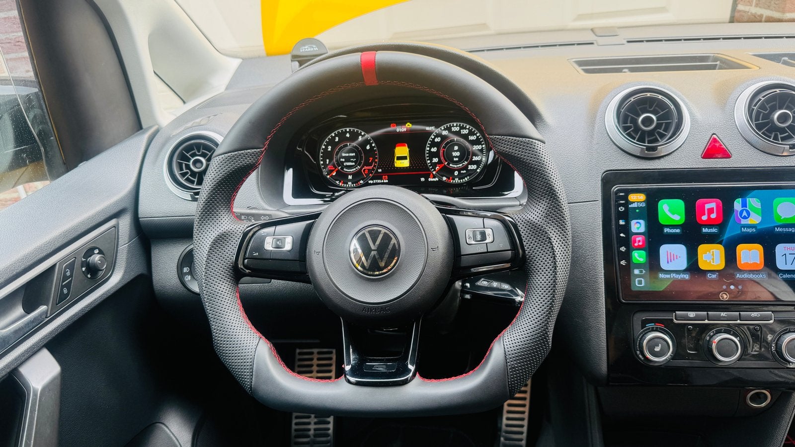 VW R-Line Leder Multifunctioneel Sportstuur - Plug & Play, Auto-onderdelen, Ophalen of Verzenden, Nieuw, Volkswagen