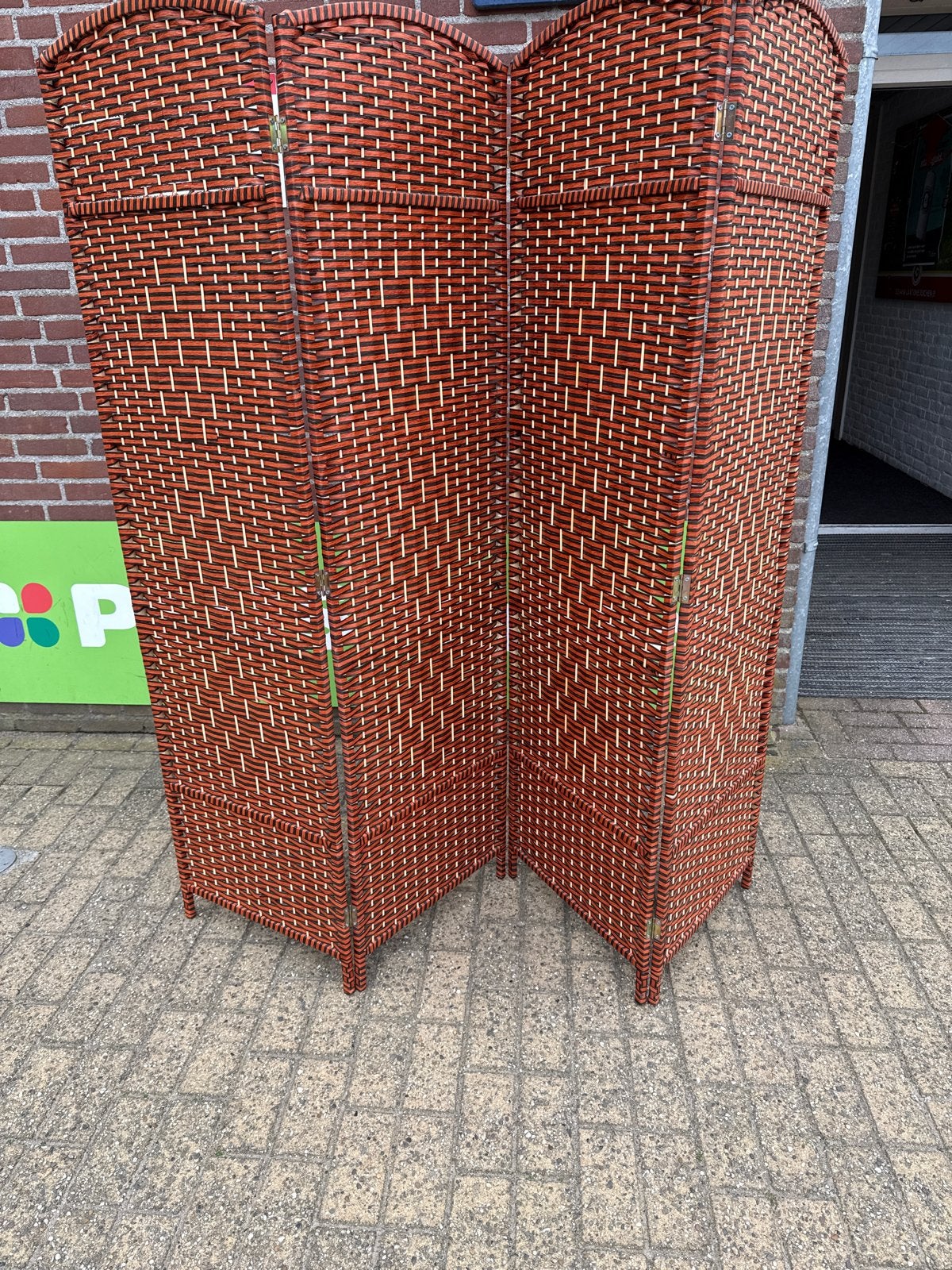 Stijlvol kamerscherm / scheidingswand van rotan, Ophalen, Zo goed als nieuw