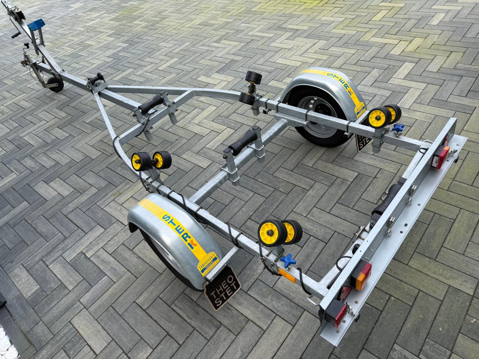 Nieuwe Sterk KALF  600-55-50 boottrailer en Pega vb1350-625, Watersport en Boten, Ophalen of Verzenden, Zo goed als nieuw, Minder dan 6 meter