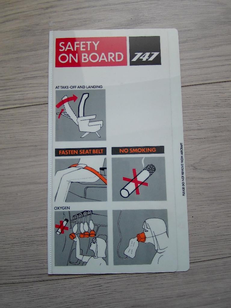 Boeing 747 Safety on Board, Verzenden, Zo goed als nieuw, Overige typen