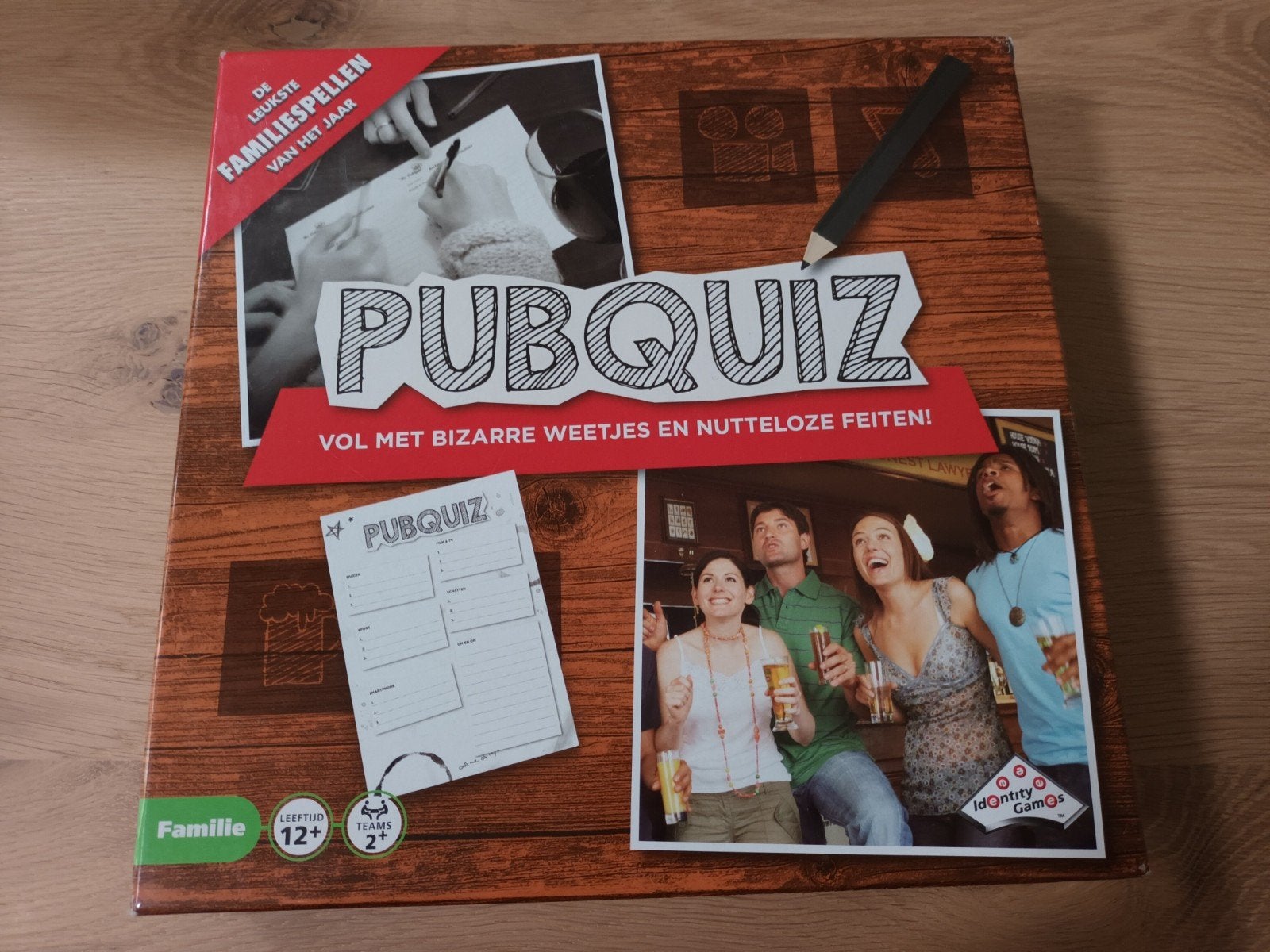 Spel gezelschapsspel Pubquiz zgan pub quiz quizspel compleet, Vijf spelers of meer, Ophalen of Verzenden, Zo goed als nieuw, Identity Games