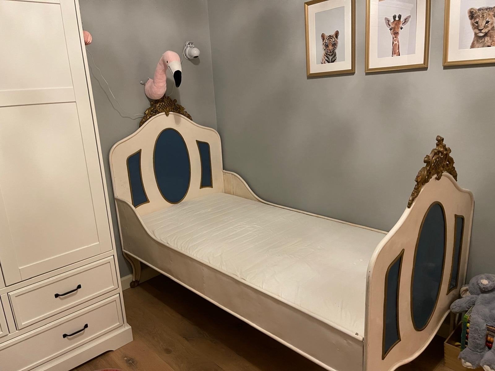 Prinsessenbed 90x190 incl. matras, blikvanger meisjeskamer, Ophalen, Gebruikt, 90 cm, Eenpersoons