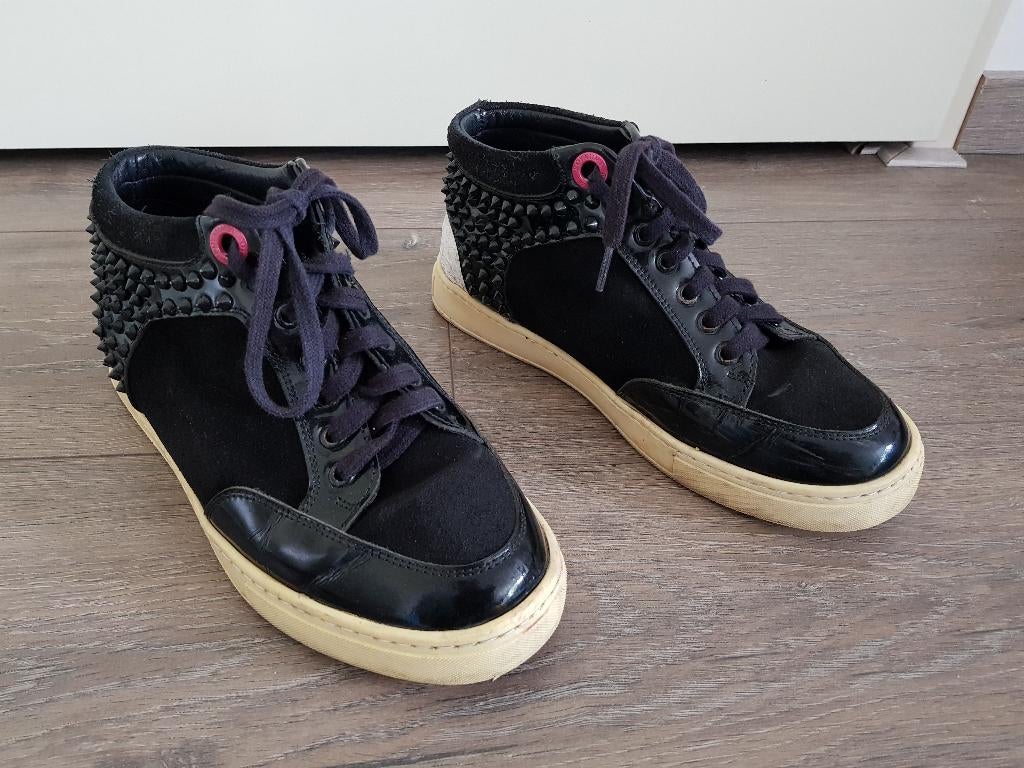 Leren schoenen / sneakers dames -- maat 39 -- merk: Royaums, Kleding | Dames, Schoenen, Zwart, Ophalen of Verzenden, Royaums, Sneakers of Gympen