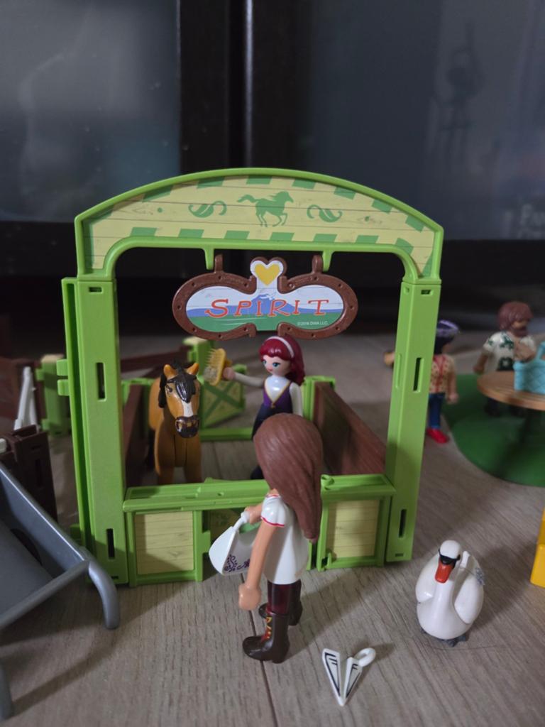 Uitgebreide Playmobil set: Boerderij, Spirit stal, speeltuin, Ophalen of Verzenden, Gebruikt, Los playmobil
