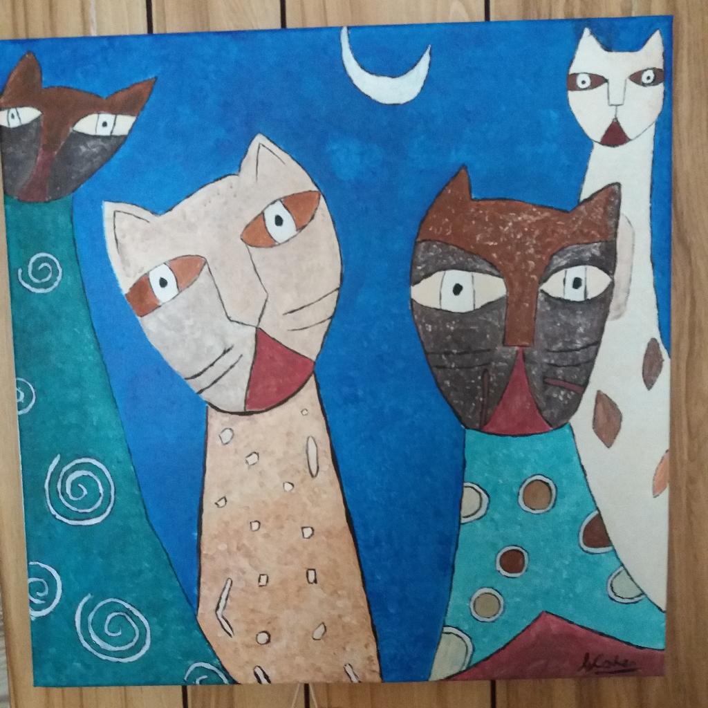 Schilderij: Poezen, Ophalen