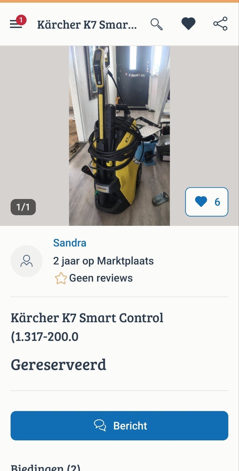 Kärcher K7 Smart Control hogedrukreiniger, Doe-het-zelf en Verbouw, Reinigingsmachines, Ophalen, Gebruikt, Overige typen
