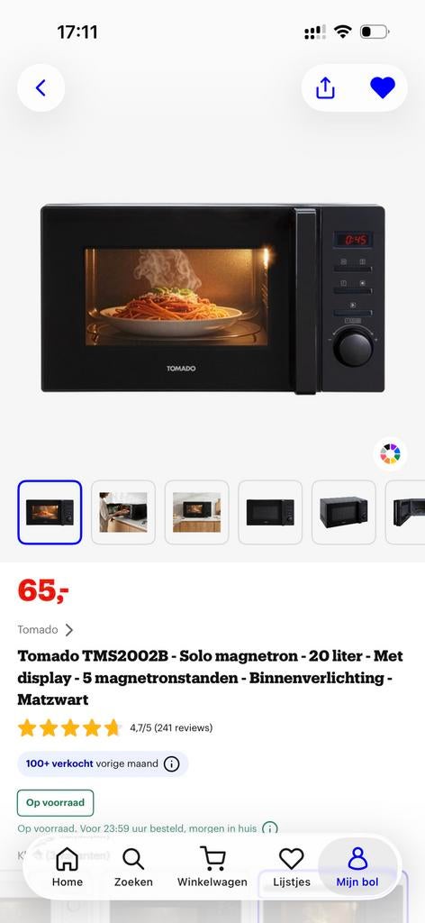 Magnetron Tomado nieuw!, Ophalen of Verzenden, Zo goed als nieuw