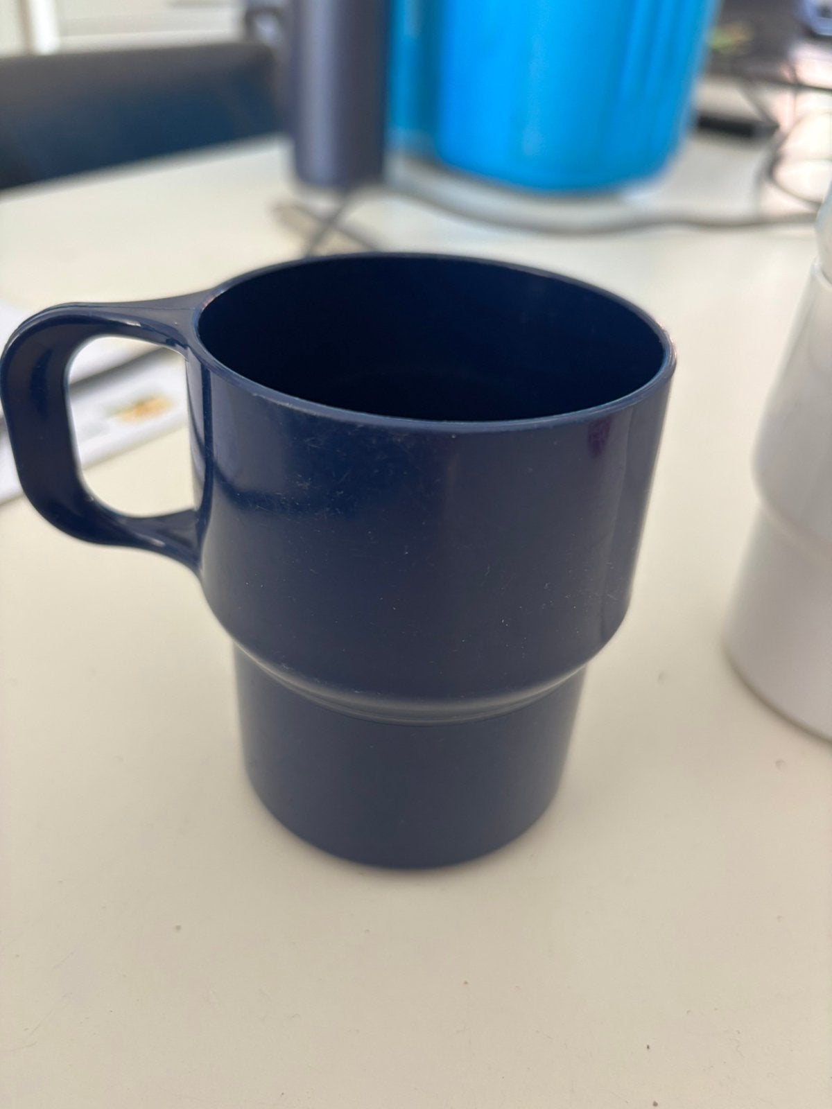 1 blauwe  mepal campingservies beker mok, Ophalen of Verzenden, Zo goed als nieuw