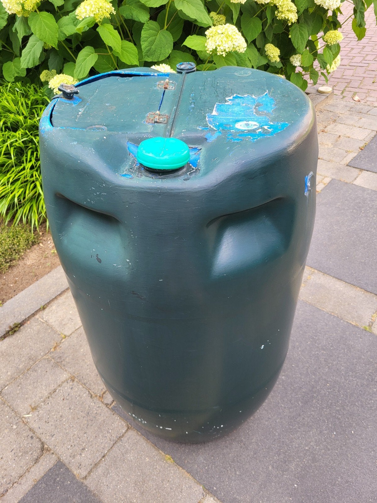 Regenton groen, gebruikt, GRATIS!, 150 liter of meer, Ophalen, Gebruikt, Kunststof