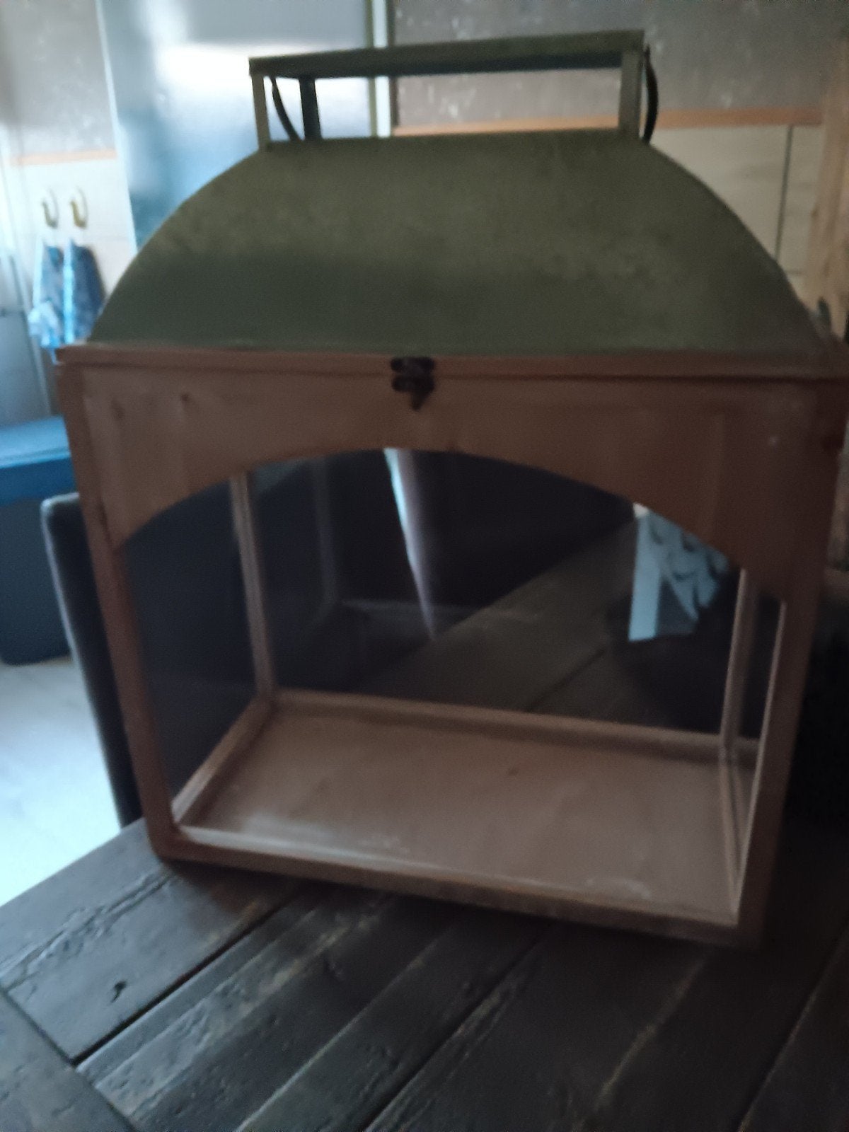2 mooie grote houten windlichten, Ophalen