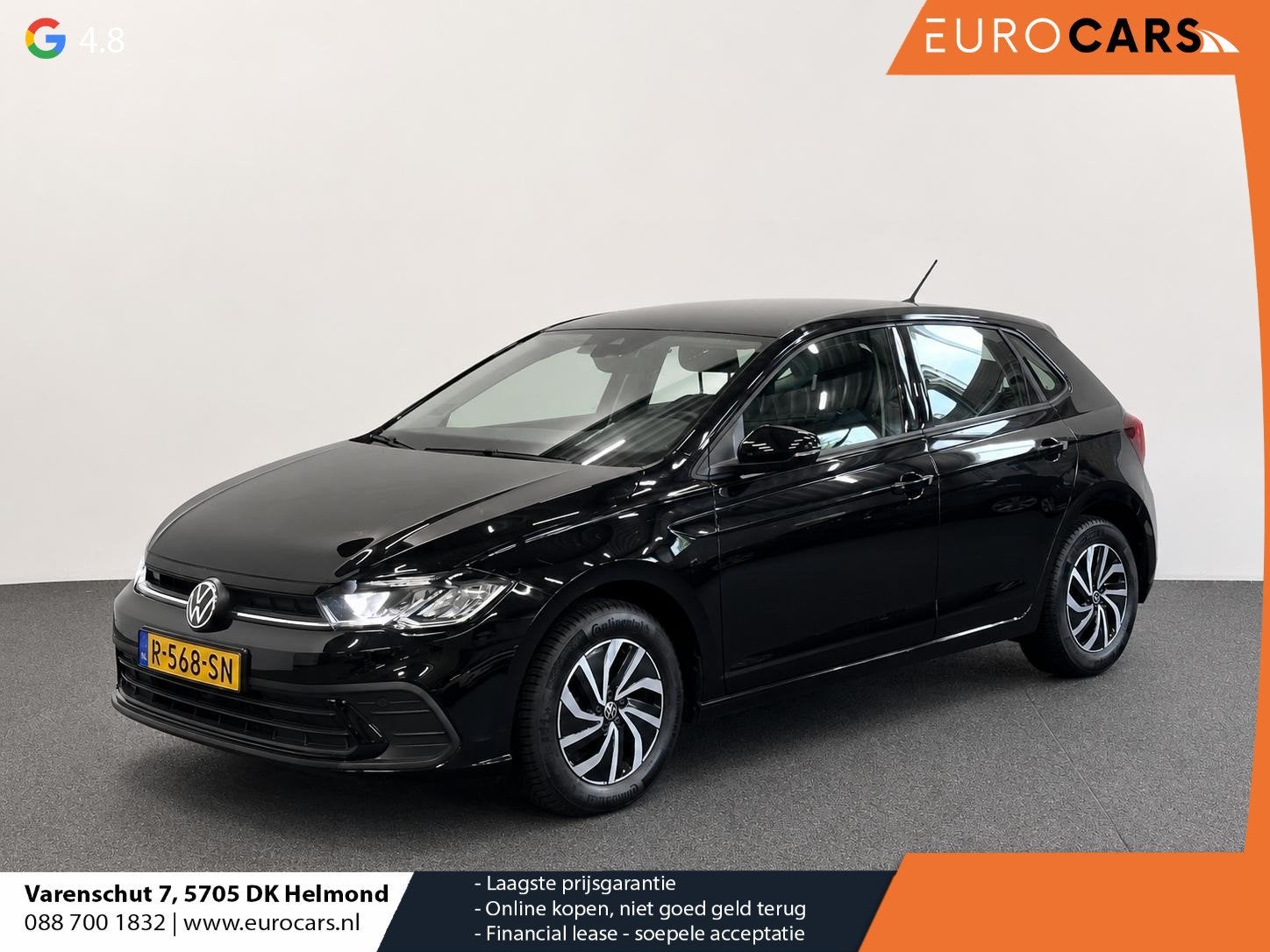 Volkswagen Polo 1.0 TSI Life Navigatie Carplay Full LED Airc, Voorwielaandrijving, Stof, Gebruikt, Origineel Nederlands