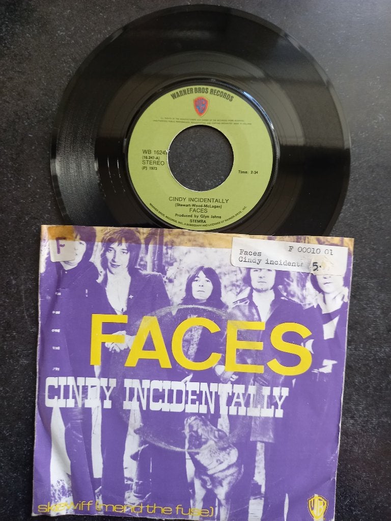 Faces - Cindy Incidentally 1973, Cd's en Dvd's, Vinyl Singles, Gebruikt, 7 inch, Ophalen of Verzenden, Pop