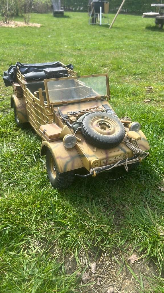 WW2 1/6 RC Kubelwagen Dragon, Ophalen of Verzenden, Gebruikt, Benzine, Auto offroad