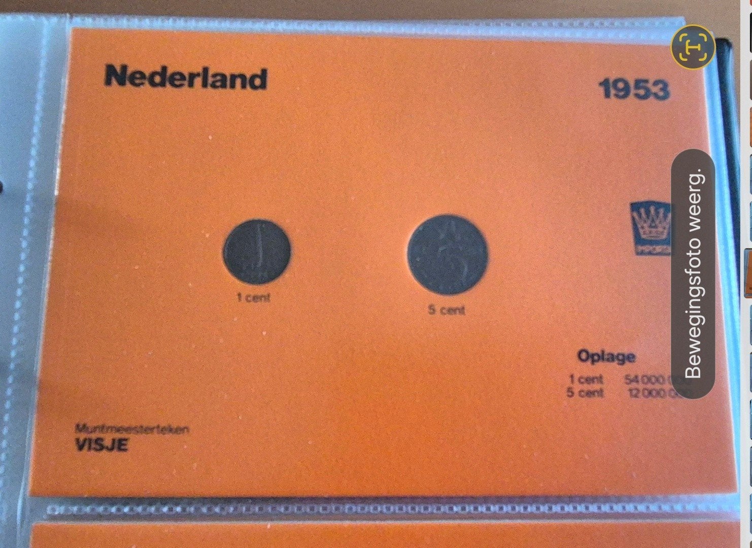 Nederland 1953 1 cent en 5 cent muntensetje, Postzegels en Munten, Munten | Nederland, Ophalen of Verzenden, Koningin Juliana