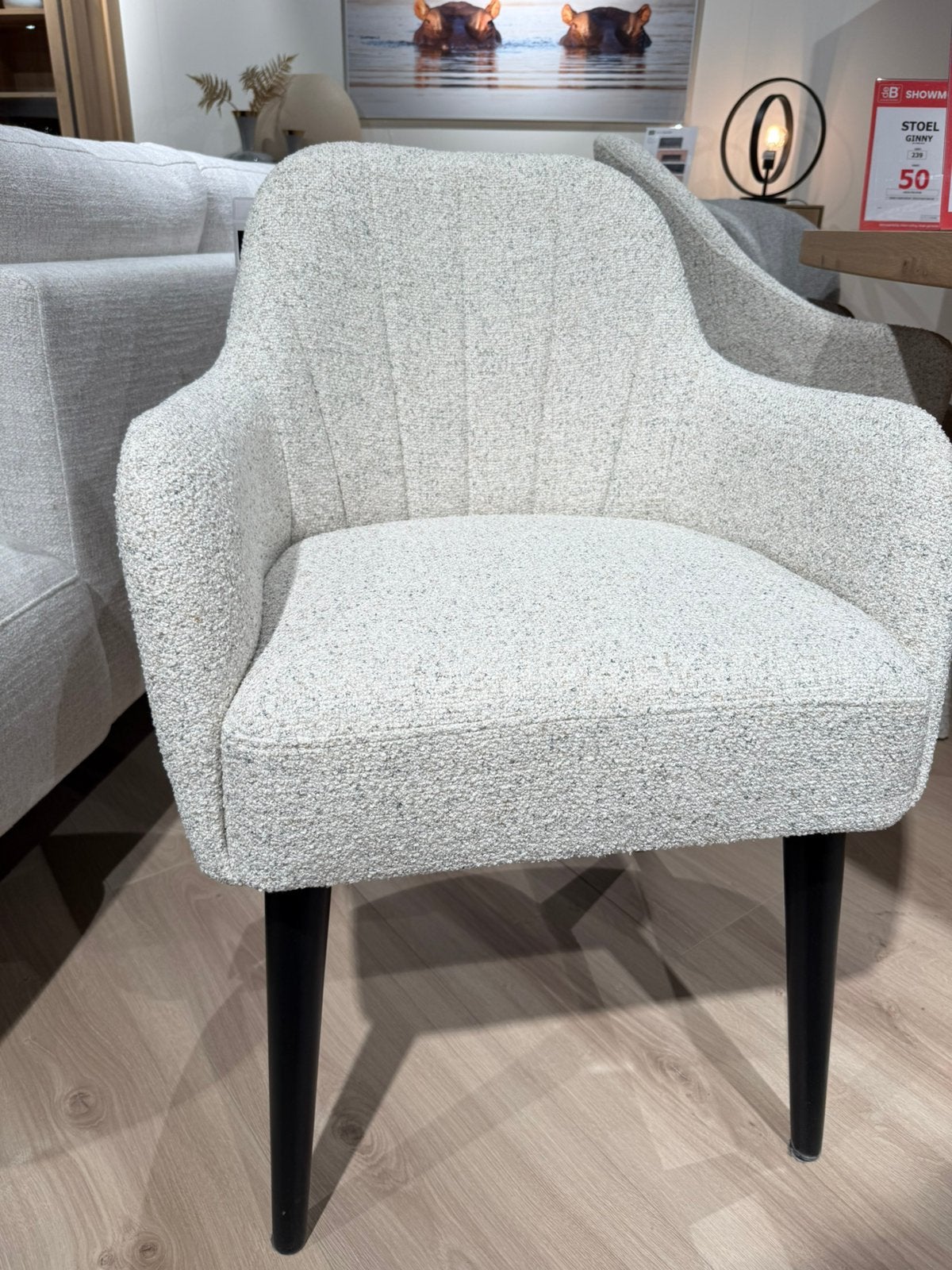 Super leuke armstoel Nina!, Ophalen, Zo goed als nieuw, Stof, Vijf, Zes of meer stoelen