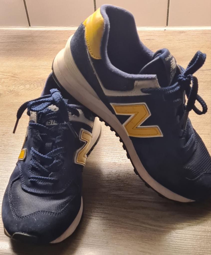 New Balance Sneakers Blauw Geel - Maat 39,5 - Z.G.A.N., Kleding | Dames, Blauw, New Balance, Ophalen of Verzenden, Sneakers of Gympen