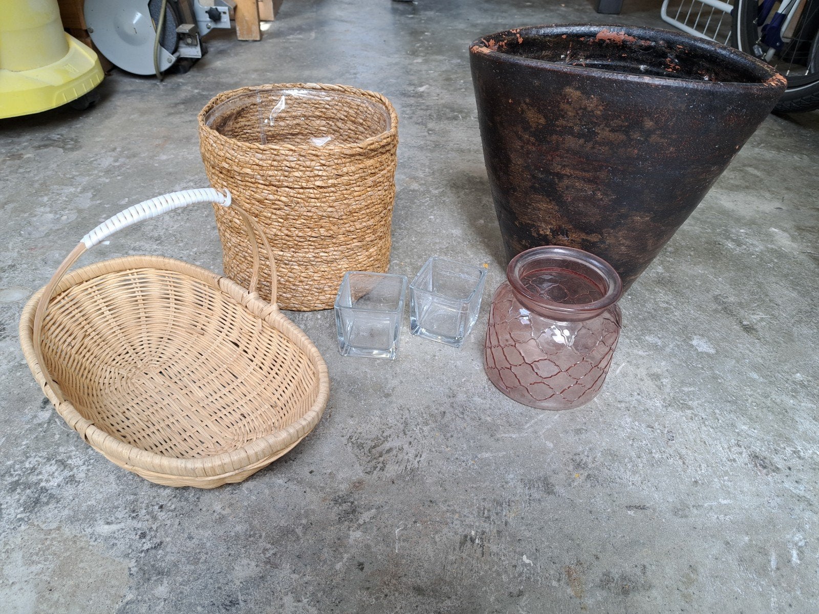 Diverse potten en vazen, Ophalen, Rond, Aardewerk, Minder dan 40 cm